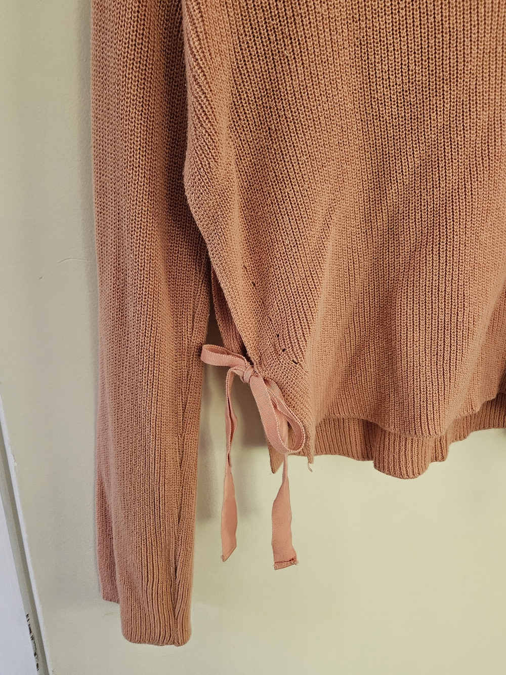 Garage Blush Pink Ribbed Knit Top - Picture 2 of 4